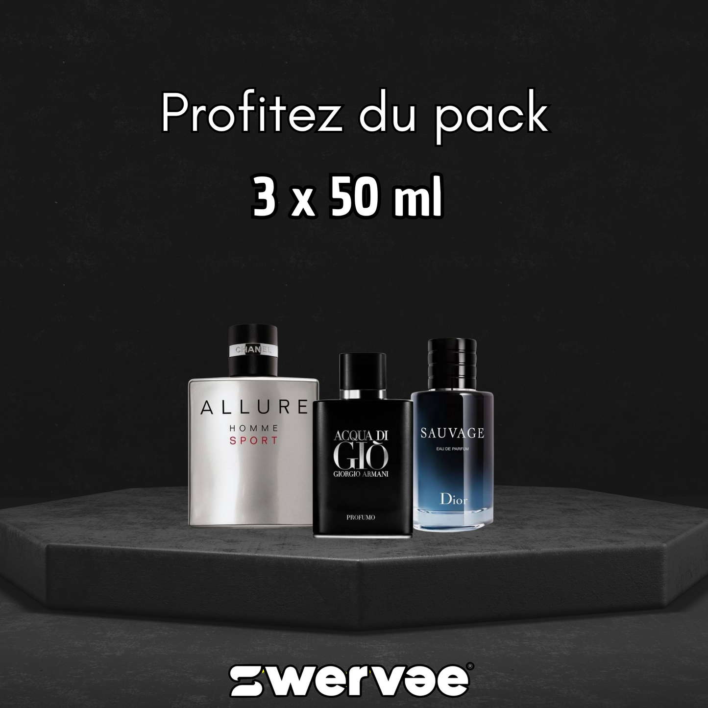 3=Dior Sauvage+ Aqua Di Gio Profumo+ Chanel Allure Sport Homme (Pack 50ml+50ml+ 50ml)