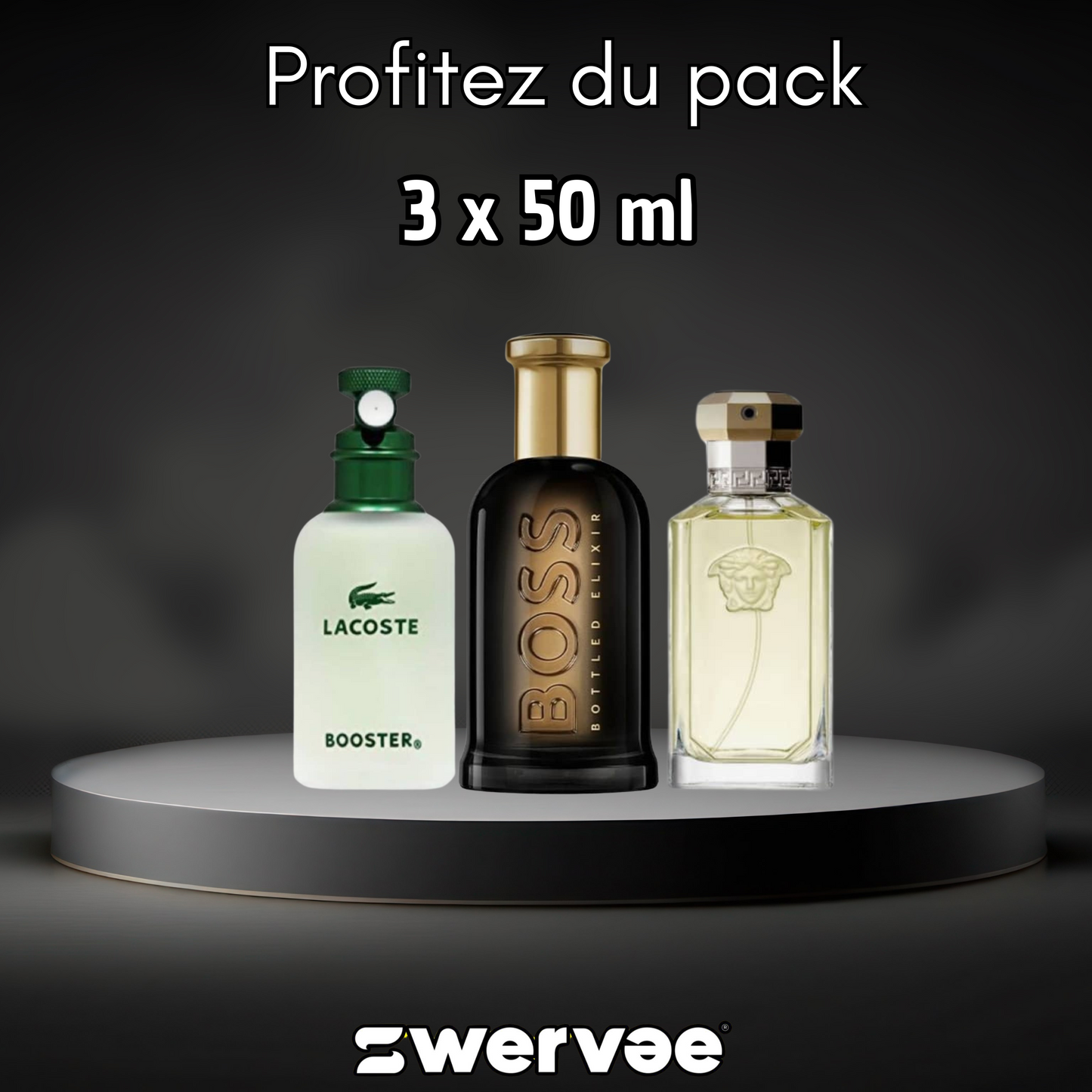 3= Lacoste Booster + Versace Dreamer + Boss Élixir (Pack 50ml+50ml+ 50ml)