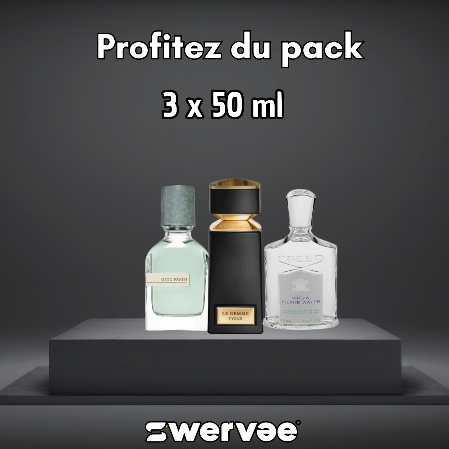 3= CREED Virgin Island Water + Orto Parisi Megamare + BVLGARI Tygar (Pack 50ml+50ml+ 50ml)