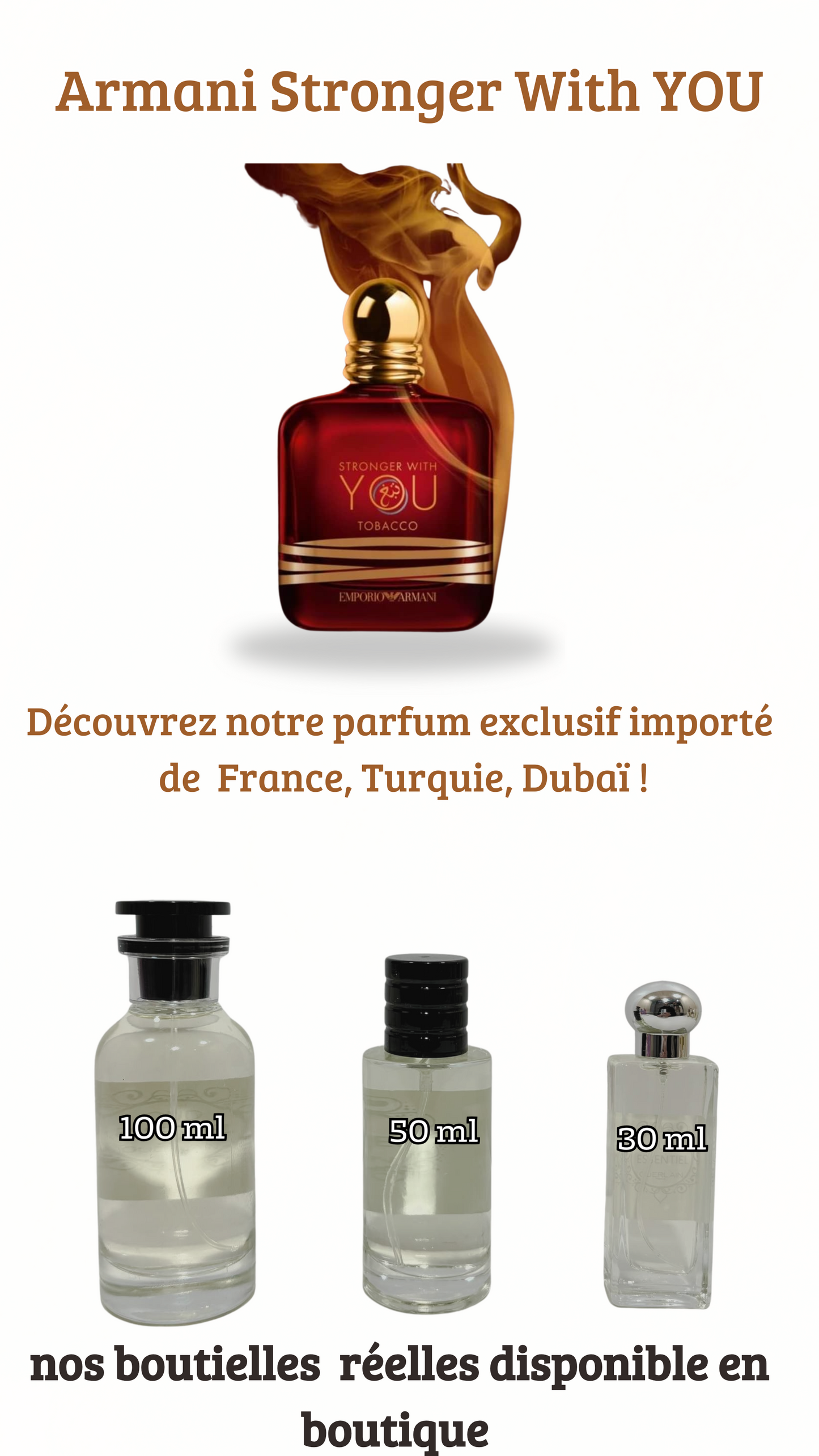 3= Armani Stronger With YOU+ Bleu De Chanel+ Creed Adventus (Pack 30ml+30ml+30ml)