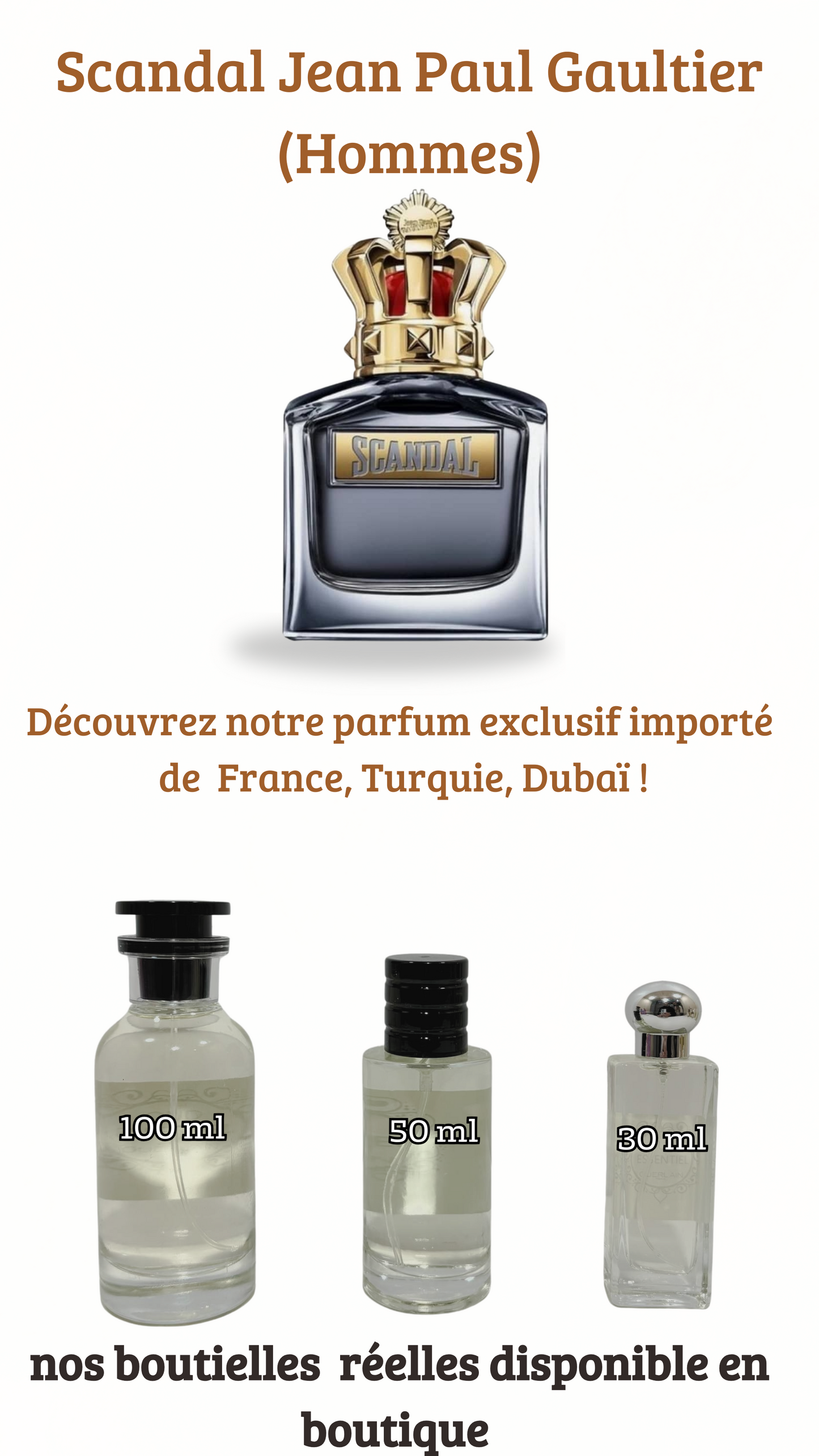 3= JPG Ultra Mâle + Le Mâle Élixir + Scandal Homme (Pack 50ml+50ml+50ml)