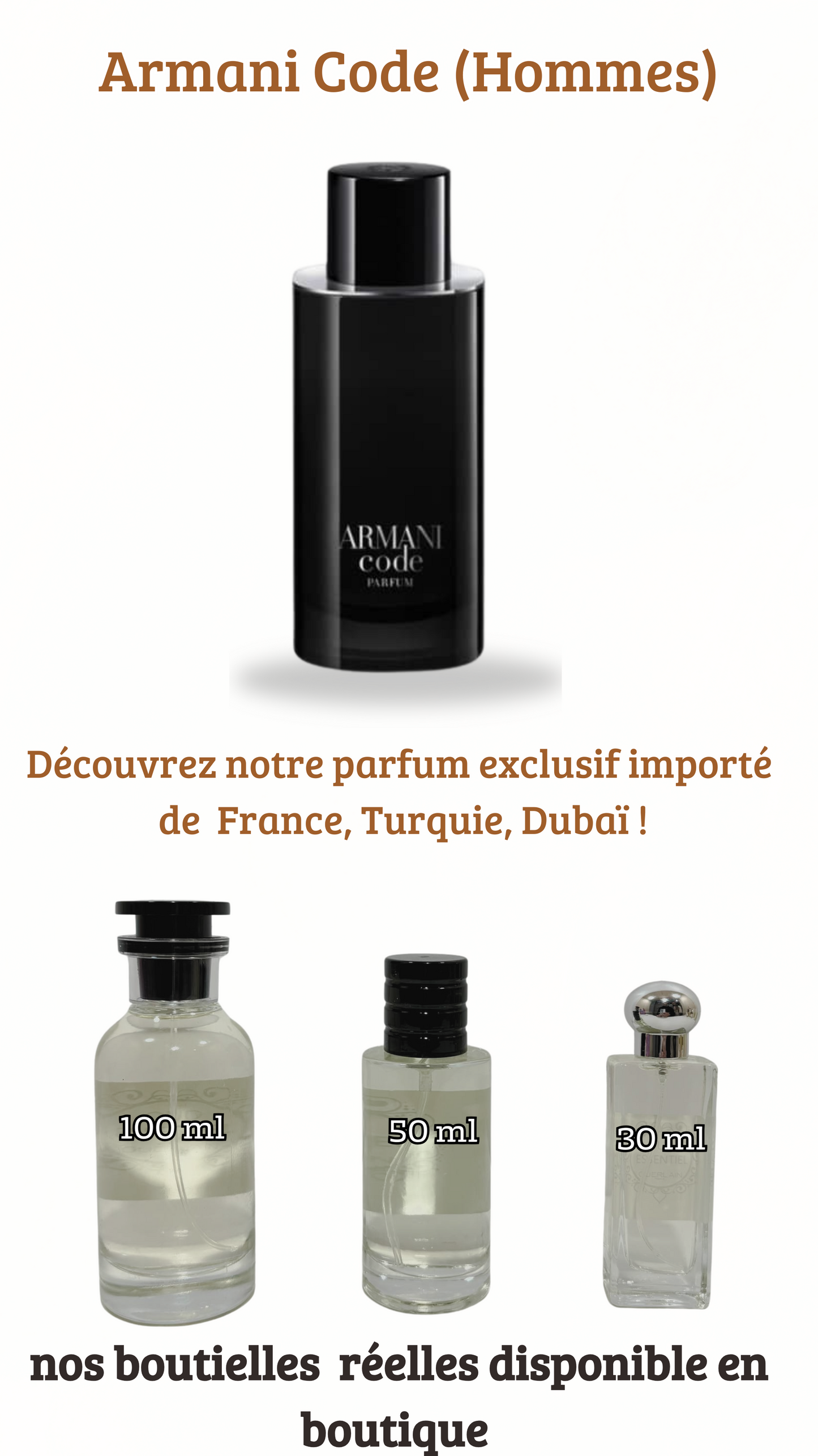 3= Armani Code + Dior Fahrenheit + Kouros YSL (Pack 50ml+50ml+ 50ml)