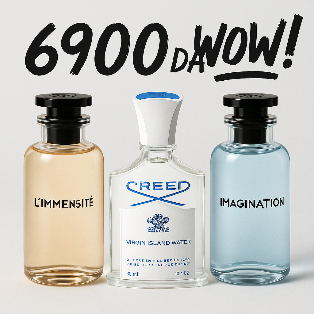 عرض خاص: كوليكسيون 3 عطور رجالية (Immensité – Virgin Island – Imagination) – 90ml