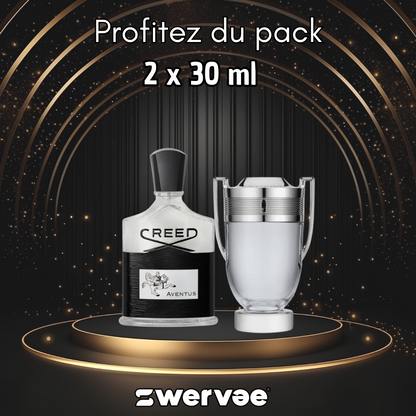 2= Creed Aventus + Paco Rabanne Invictus (Pack 30ml+30ml)