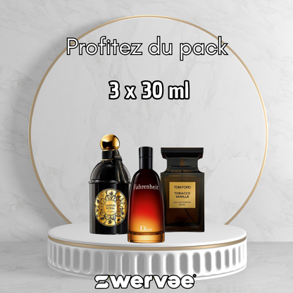 3= Tom Ford Tobacco Vanille+ Dior Fahrenheit+ Santal Royal Guerlain (Pack 30ml+30ml+30ml)