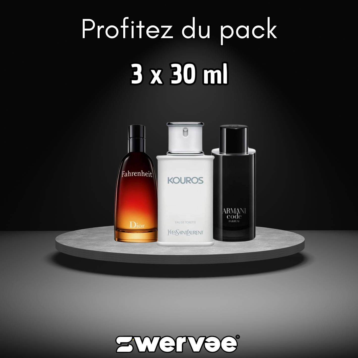 3=Armani Code + Dior Fahrenheit + Kouros YSL  (Pack 30ml+30ml+30ml)