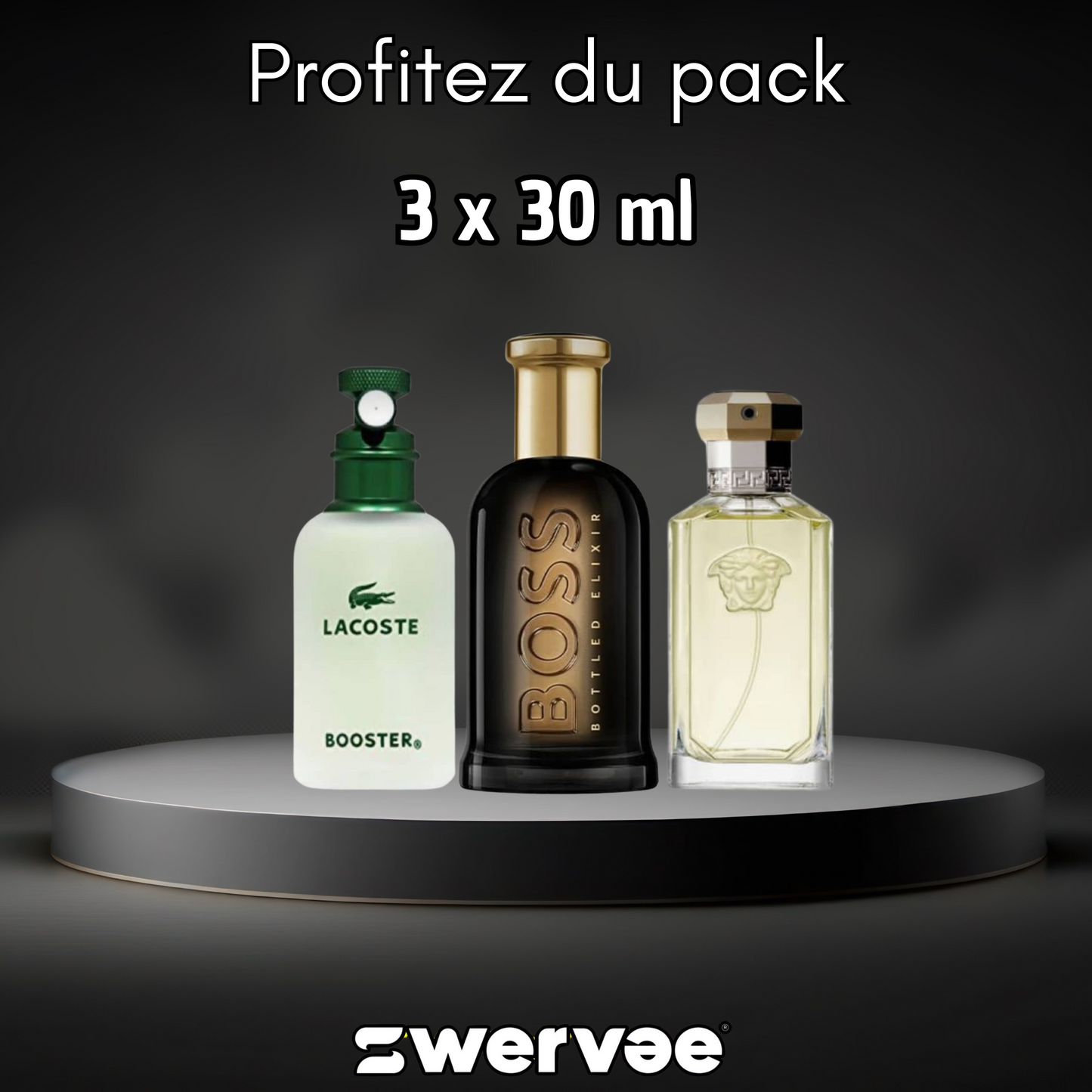 3= Lacoste Booster + Versace Dreamer + Boss Élixir (Pack 30ml+30ml+30ml)