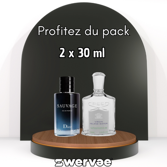 2= Dior Sauvage + Versace Eros   (Pack 30ml+30ml)