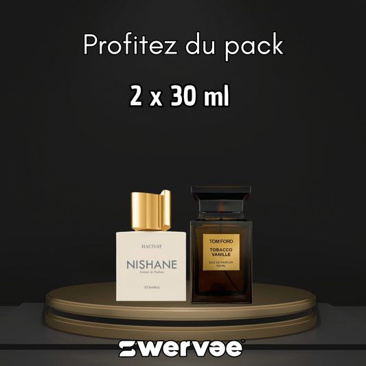 2= Tom Ford Tobacco Vanille + Nishane Hacivat   (Pack 30ml+30ml)