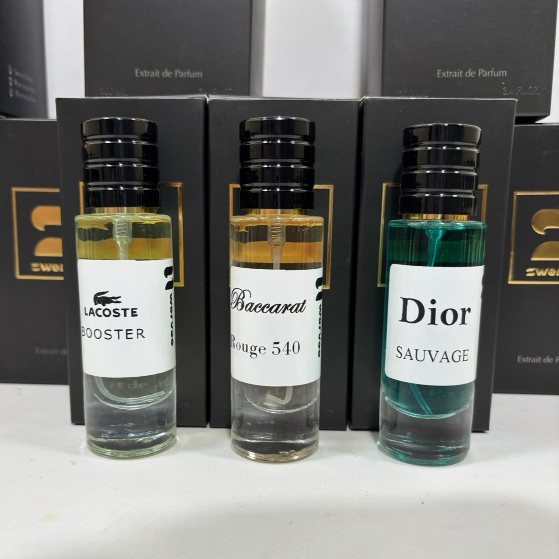 Lacoste Booster + Baccarat Rouge + DIOR Sauvage (Pack 90ml)