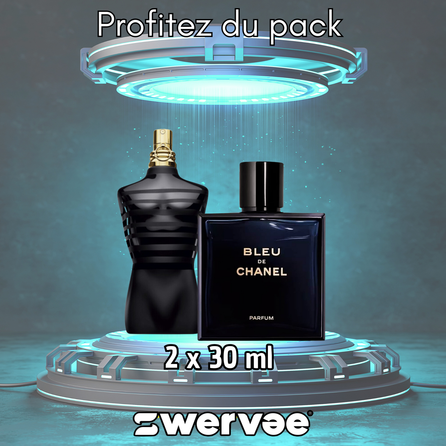 2= Bleu de Channel + JPG Le Mâle Élixir(Pack 30ml+30ml)