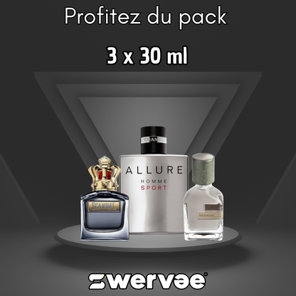 3= Scandal Homme + Allure Sport + Mégamare (Pack 30ml+30ml+30ml)