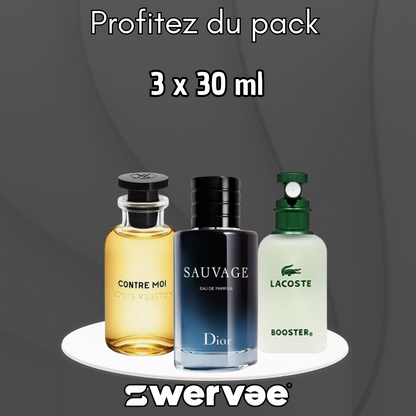 3= LV Contre Moi + Sauvage + Lacoste Booster (Pack 30ml+30ml+30ml)